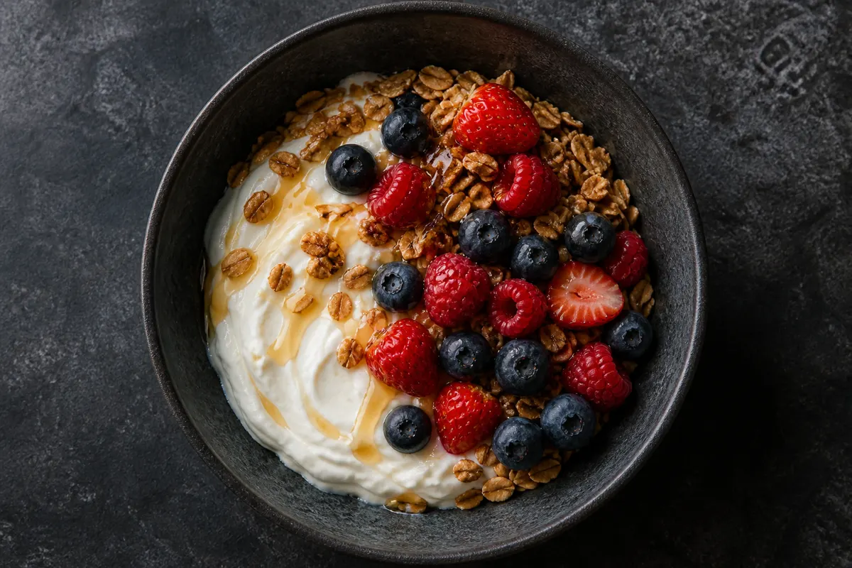 Skyr mit Beeren und Honig